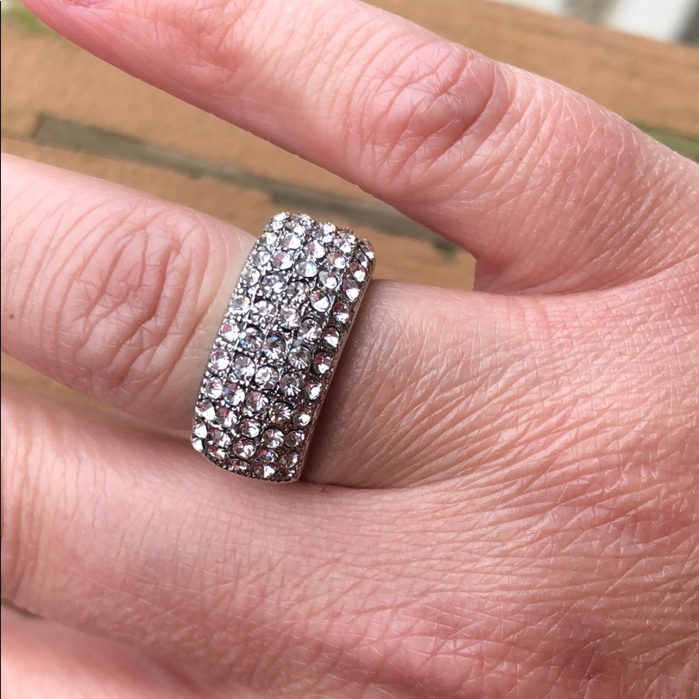 Clear Shin Zircon Round Rings 925 - image 4